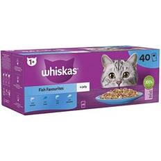 Whiskas cat food Whiskas 1+ Fish Jelly 40x85g Pouches, Adult Cat Food