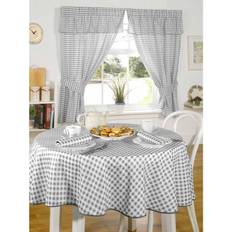 52x52 Charcoal Kitchen Gingham Tablecloth Green, Multicolour
