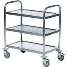 Silver Trolley Tables VFM 3-Tier Stainless Trolley Table