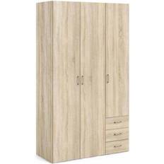 Natural Clothing Storage Furniture To Go 3 Doors 3 Space Wardrobe 115x200cm