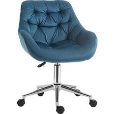 Blue Chairs Vinsetto Velvet Office Chair