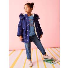 Crew Clothing Girl's Parka Hooded Padded Coat Navypink