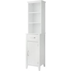 Linen Cabinets Teamson Home Newport Contemporary White Storage Cabinet 38.1x160.5cm