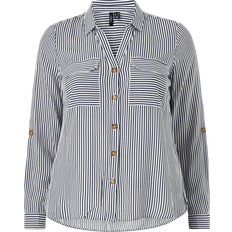 V-Neck Shirts Vero Moda Curve Skjorte vmBumpy L/S Shirt Hvid