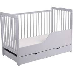 Squared Kid's Room MCC Direct Brooklyn Baby Cot Crib Grey with Mattress 26x49.2"