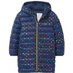 Crew Clothing Girl's Lightweight Padded Feather Coat Navyheart