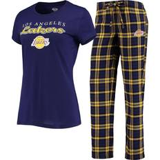 Concepts Sport Women's Los Angeles Lakers Lodge T-shirt And Pants Sleep Set