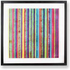 Art for the Home Neon Stripe Print Framed Art
