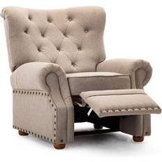 Beige Sitting Furniture Kid's Room Barnsley fabric rise recliner dark beige