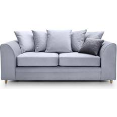 Silver Sofas Abakus Direct Stylish Chicago Sofa 180cm 3 Seater