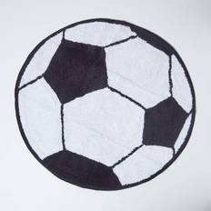 Rugs Kid's Room Homescapes Cotton Tufted Washable Football Children Black