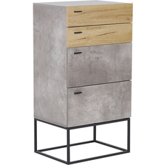 Beliani Chest of Drawers Beliani Sideboard concrete effect Chest of Drawer
