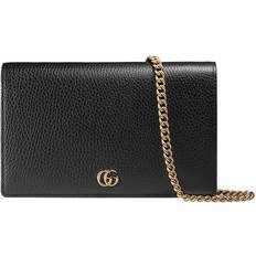 Gucci GG Marmont Leather Mini Chain Bag - Black