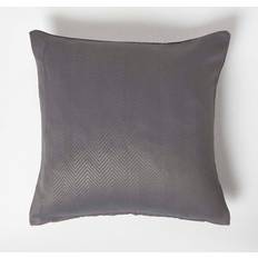 Homescapes Herringbone Cushion Cover Grey (45x45cm)