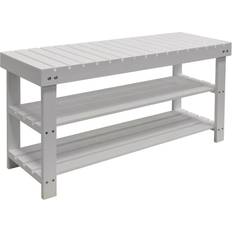 White Shelving Systems Freemans Techstyle Slats Solid Wood 3 Shelving System