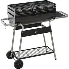 OutSunny BBQ Grill with Double Grill, Table
