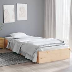 vidaXL brown, 90 Solid Wood Bed Frame