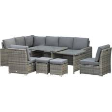 Extension Outdoor Lounge Sets Garden & Outdoor Furniture OutSunny 7 Piece Outdoor Lounge Set, 1 Table incl. 4 Sofas