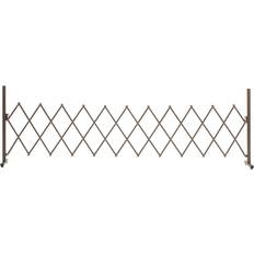 Brown Screenings OutSunny Aluminum Alloy Foldable Expanding Trellis Fence
