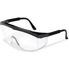 MCR Safety Stratos Safety Glasses, Black Frame, Clear