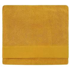 Yellow Towels Furn Textured Weave Oxford Panel Bath Towel Yellow
