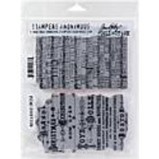 Tim Holtz Cling Stamps 7 X8.5 -Music & Advert