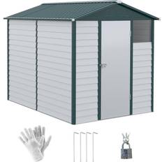 OutSunny Outbuildings OutSunny 9'x6' Galvanized Metal Shed Tool (Building Area )