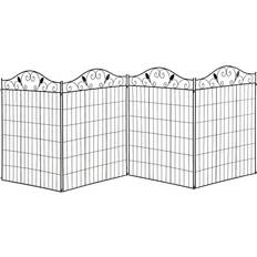 Black Enclosures OutSunny Garden Decorative Fence 4 Panels 44in Wire