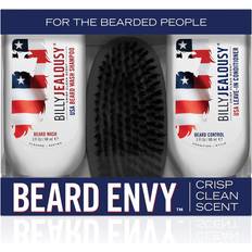 Billy Jealousy Beard Care Billy Jealousy Beard Envy USA Edition Beard Introductory Kit With USA Beard Wash Shampoo, USA Leave-In Conditioner and Vegan Boar Bristle Brush