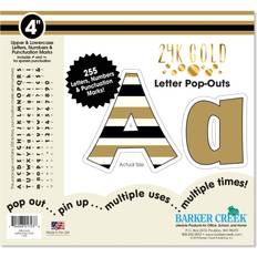 Gold Framed Art Barker Creek Letter Pop-Outs, 4" Letters Framed Art