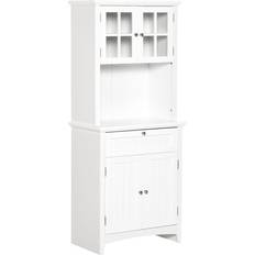 Homcom Kitchen Cupboard White Storage Cabinet 68.6x164cm