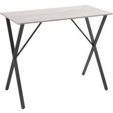 Steel Bar Tables Homcom Modern White Bar Table 60x120cm
