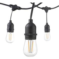 Black String Lights & Light Strips ENER-J LED Filament Festoon Kit String Light