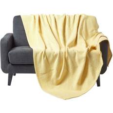 Yellow Blankets Homescapes 225 Halden Chevron Blankets Yellow, Grey