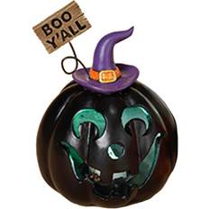 Horror-Shop Boo Y'all Halloween Jack O'Lantern mit LED 14cm ★