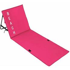 Pink Sleeping Mats tectake Beach mat with backrest pink
