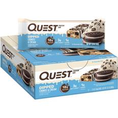 Quest Nutrition Dipped Chocolate Cookies & Cream Protein Bars, Low