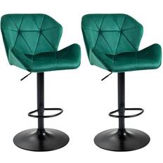 3 Seater - Green Furniture Homcom Luxurious Bar Stool 117cm 2pcs