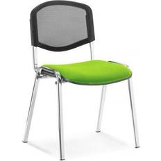 Green Kitchen Chairs Dynamic ISO Chrome Frame Mesh Back Bespoke Min Order Kitchen Chair