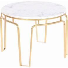 Dkd Home Decor Side 60 Golden Metal Small Table
