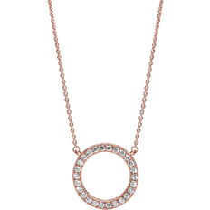 Pandora Necklaces Pandora Circle Necklace - Rose Gold/Transparent