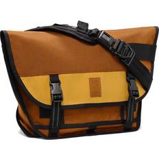 Orange Messenger Bags Chrome Industries Mini Metro Messenger Bag 13 Inch Laptop Satchel with Signature Belt Buckle Closure, Amber Tritone, 20.5 Liter