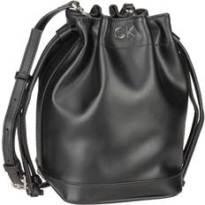 Polyester Bucket Bags Calvin Klein Re-Lock Zwarte Schoudertas K60K610450BAX