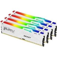 16 GB - 5600 MHz - 64 GB - DDR5 RAM Memory Kingston Fury Beast RGB White DDR5 5600MHz 4x16GB (KF556C40BWAK4-64)