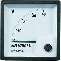 Black Power Consumption Meters Voltcraft Analog-Einbaumessgerät Voltmeter Messtechnik, Schwarz, Weiss