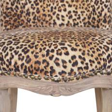 Artisan Leopard Print Studded Kitchen Chair
