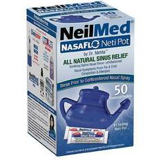 Nasal Aspirators NeilMed NasaFlo Neti Pot Plastic Nasal Wash All Natural Relief 60 Sachets