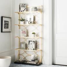 Safavieh & GOLD/BLACK/CLEAR Book Shelf