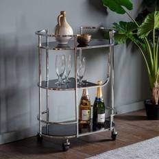 Silver Trolley Tables Beaumont 3-Tier Trolley Table