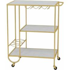 Dkd Home Decor Golden Metal MDF 66,5 Trolley Table